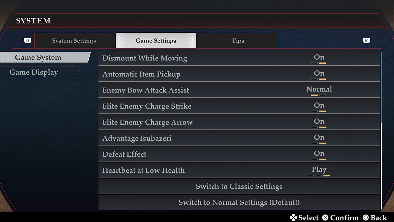 Classic Settings