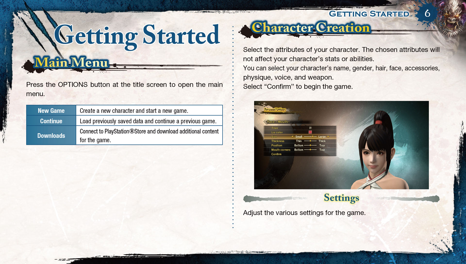 Getting Started, Game Manual